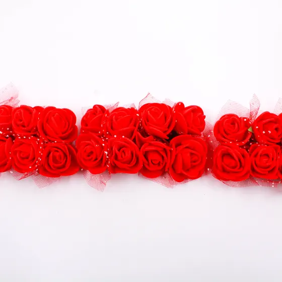 Bouquet Flor Com Tule 25Mm Em Eva Com 144 Pecas