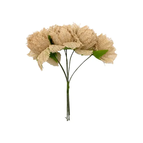 Bouquet Flor De Tecido 55Mm Em Poliester Com 36 Pecas