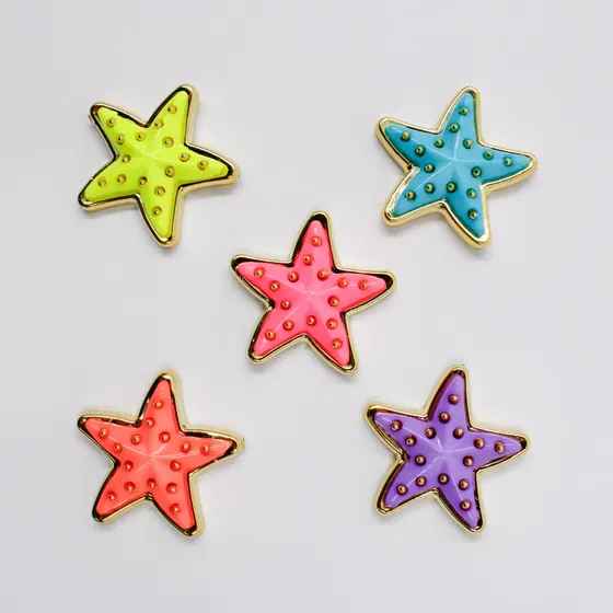 Aplique Estrela Do Mar 23X23Mm Com 100 Pecas