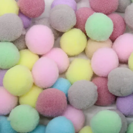 Pompom Bolinha Microfibra Em Poliester 20Mm Com 500 Pecas