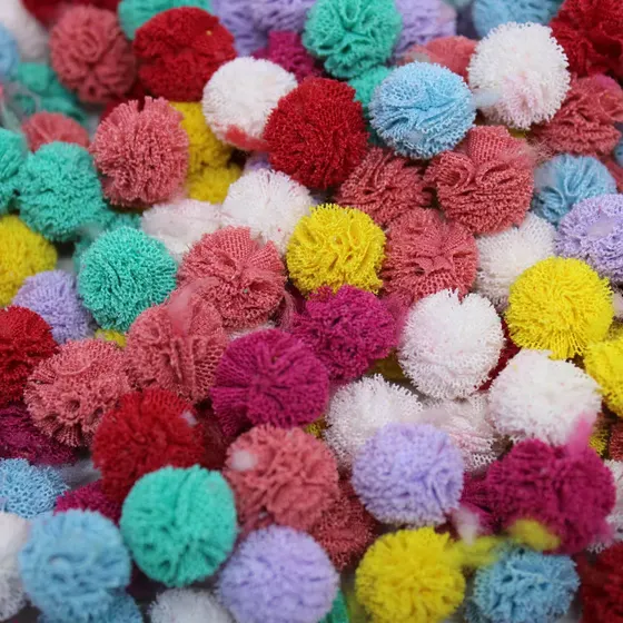 Pompom De Tule 15Mm Com 1000 Pecas