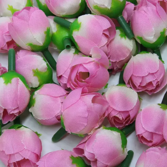 Rosas 20X25Mm Em Poliester Com 100 Pecas