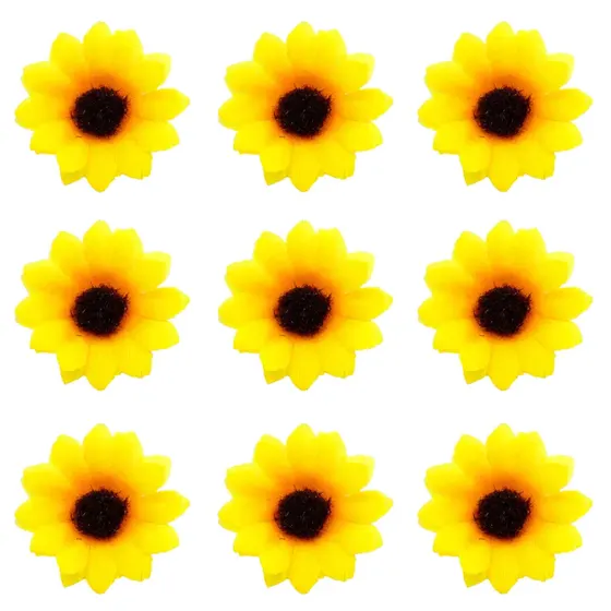 Girassol 30Mm Em Poliester Com 200 Pecas - Amarelo