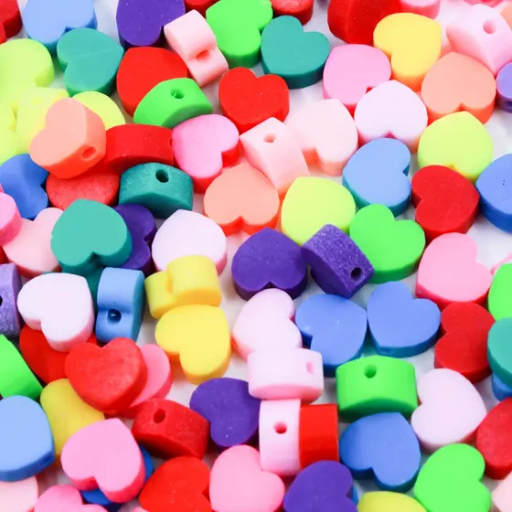 Entremeio Fimo Coracao 10Mm Em Pvc Com 500 Pecas