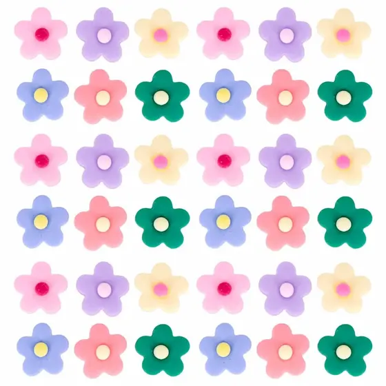 Aplique Flores 28Mm Em Resina Com 200 Pecas