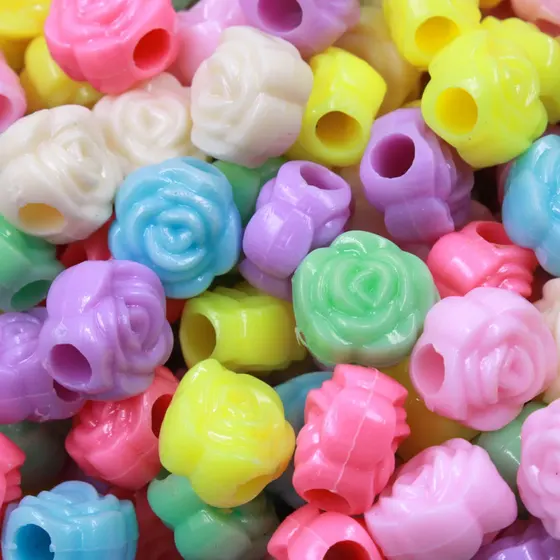 Entremeio Rosa 08X13Mm Em Plastico