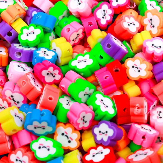 Entremeio Fimo Nuvem 10Mm Em Pvc Com 500 Pecas