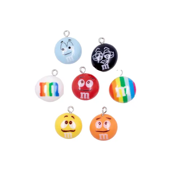 Pingente M&M'S 20X16Mm Em Resina Com 100 Pecas