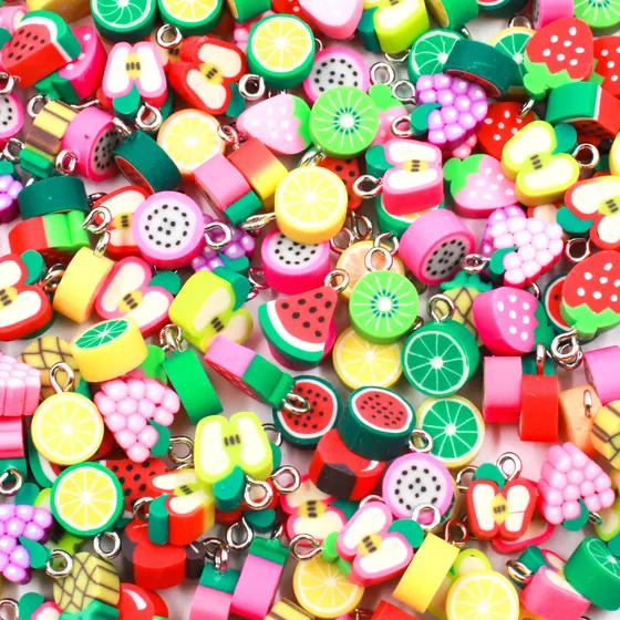 Pingente Frutas 10Mm Em Pvc Com 250 Pecas