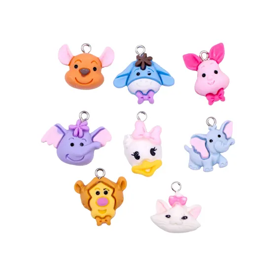 Pingente Personagens 20X22Mm Em Resina Com 100 Pecas