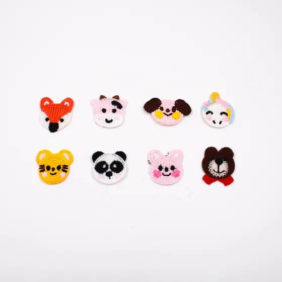 Animais De Croche 35Mm Em Poliester Com 24 Pecas