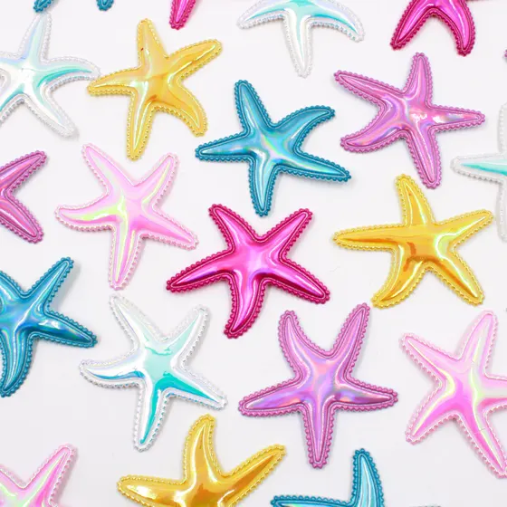 Aplique Estrelinha 50Mm Em Pvc Com 50 Pecas
