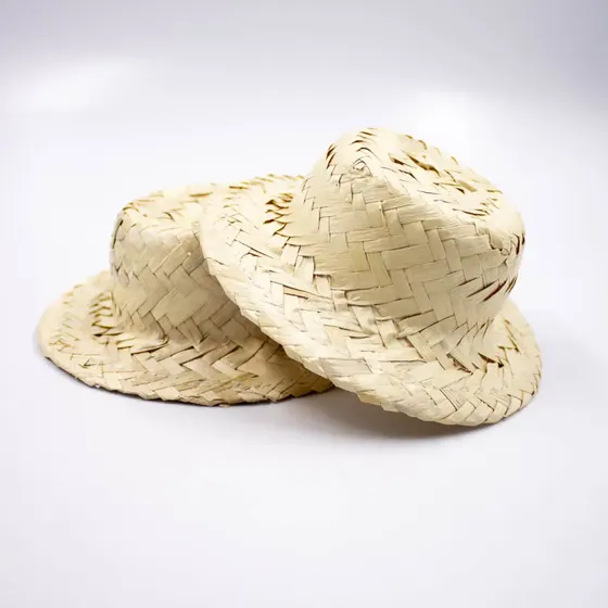 Chapeu De Palha Boneca 12X4,5Cm Tradicional Com 25 Unidades