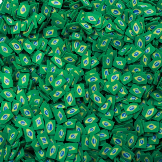 Aplique Bandeira Do Brasil 07X05Mm Em Pvc