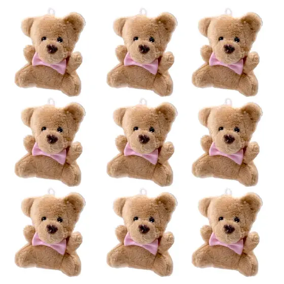 Urso Com Laco De Pelucia 60Mm Com 50 Pecas