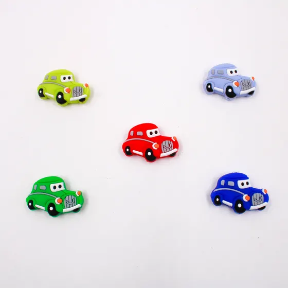 Entremeio Carro Para Prendedor De Chupeta 30Mm Em Silicone Com 50 Pecas
