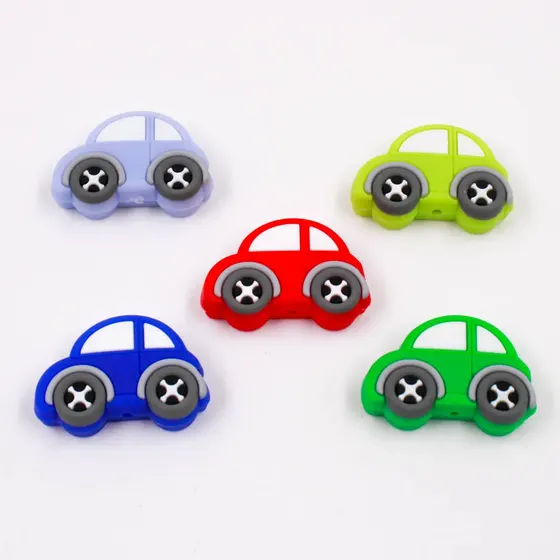 Entremeio Carrinho Para Prendedor De Chupeta 30Mm Em Silicone Com 50 Pecas