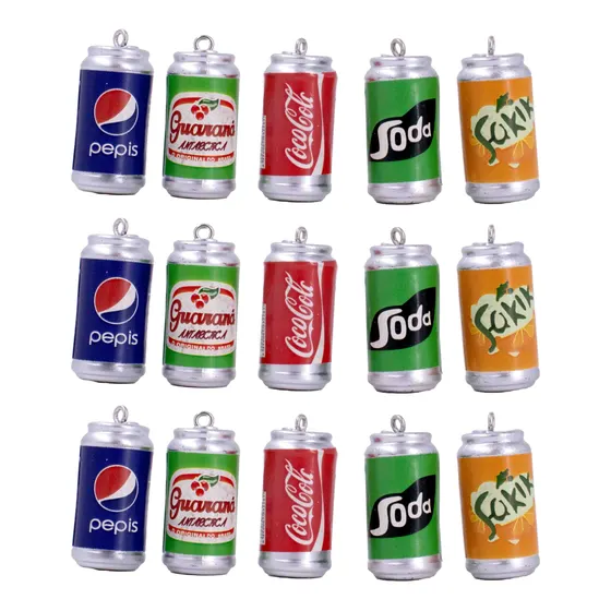 Pingente Refrigerante 32X19Mm Em Resina Com 30 Pcs - Colorido
