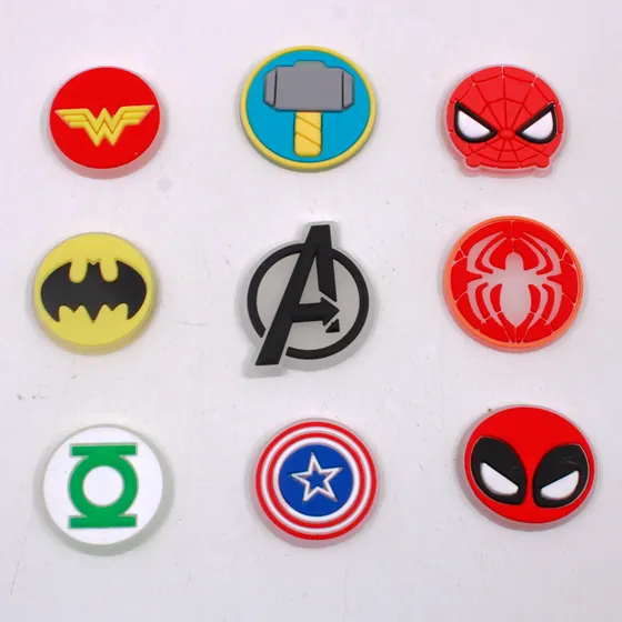 Aplique Emblema Herois Fluorescente Emborrachado 32Mm Com 50 Pecas - Colorido