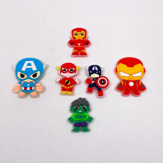 Aplique Herois Mini Fluorescente Emborrachado 37Mm Com 50 Pecas - Colorido