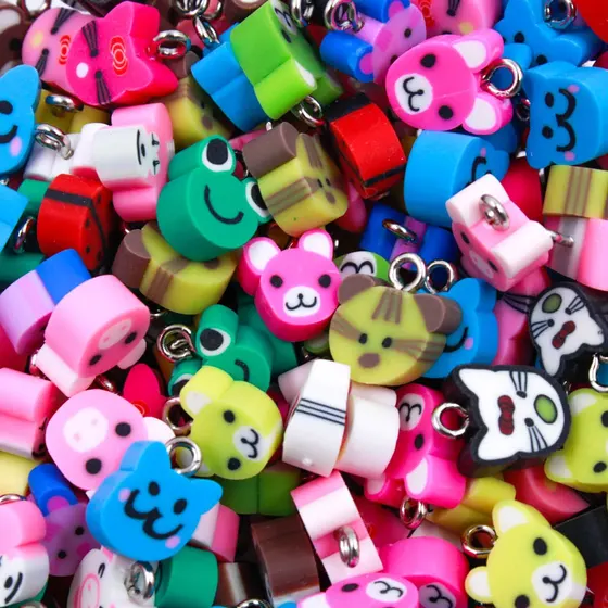 Pingente Animal 10Mm Em Pvc Com 250 Pecas - Colorido