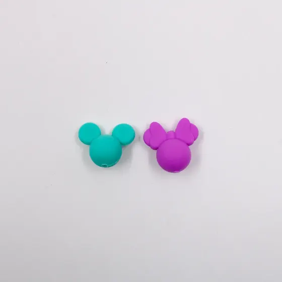 Entremeio Fimo Sortido Mickey E Minnie 20X24Mm Em Pvc Com 30 Pecas - Colorido