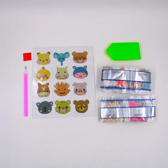 Kit Pintura De Diamante Infantil Com 36 Desenhos
