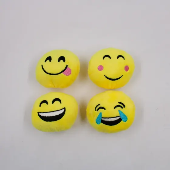 Pingente Pompom Emojis 70Mm Em Poliester Com 16 Unidades