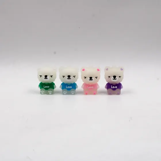 Pingente Dos Ursinhos 50Mm Emborrachado Com 12 Pecas