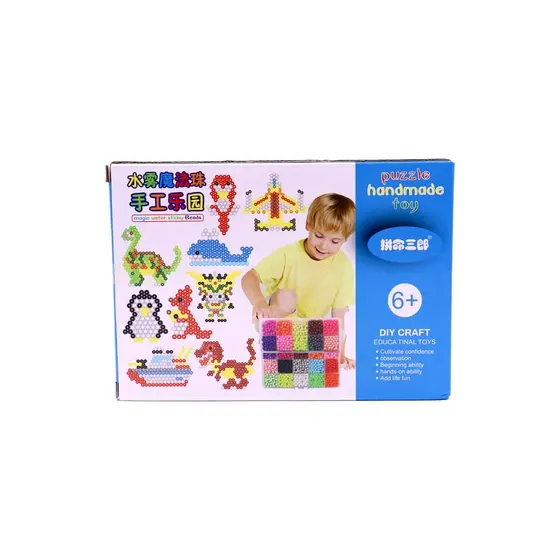 Contas Magicas Menina 24 Cores Com 4.800 Pecas Em Plastico