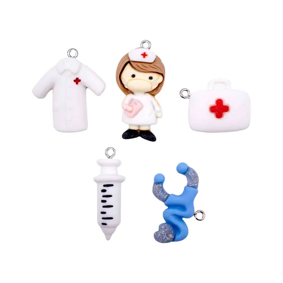 Pingente Medicina 30Mm Em Resina Com 50 Pecas