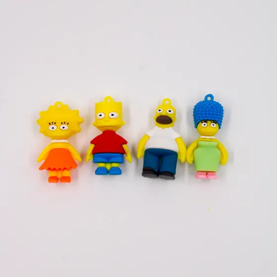 Pingente Familia Simpsons Emborrachado Com 12 Pecas