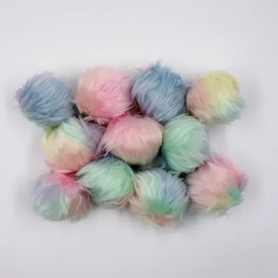 Pompom Tie Dye 8Cm Em Poliester Com 40 Pecas