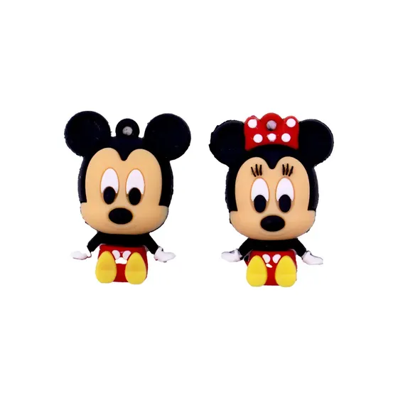 Pingente Mickey E Minnie 50Mm Emborrachado Com 12 Pecas