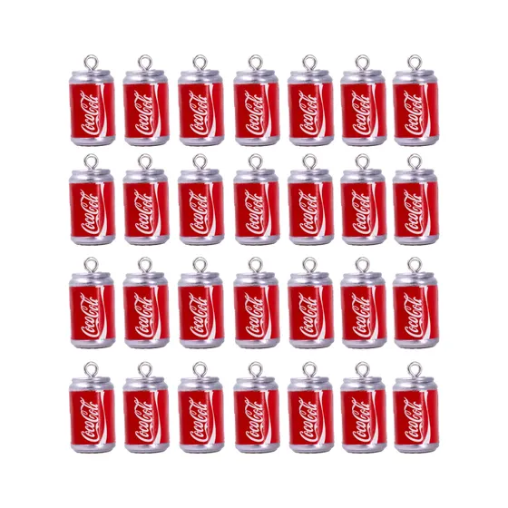 Pingente Latinha De Coca Cola 12X23Mm Em Resina Com 50 Pecas