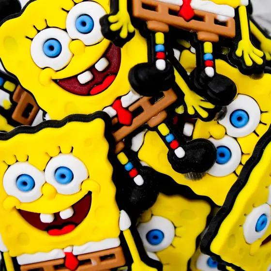 Aplique Bob Esponja Emborrachado Com 50 Pecas