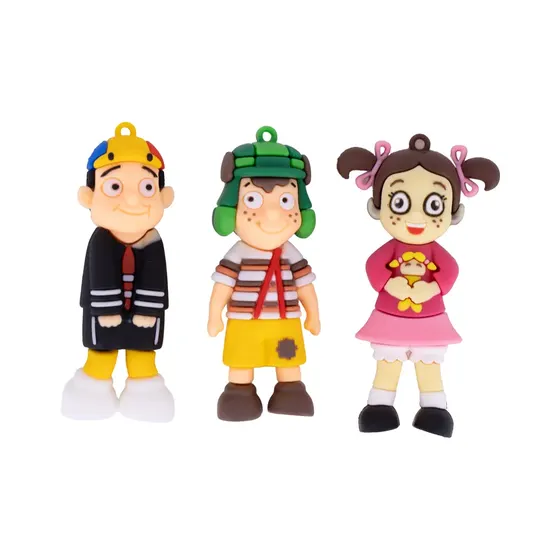 Pingente Para Chaveiro Turma Do Chaves 70Mm Emborrachado Com 12 Pecas