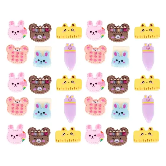 Aplique Escolar Bichinhos Infantil 18X23Mm Em Resina Com 100 Pecas
