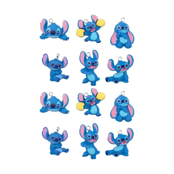 Pingente Stitch Variado Em Resina Com 100 Pecas