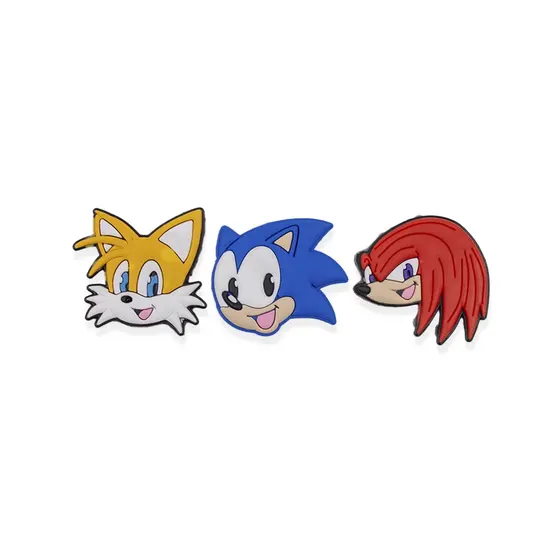 Aplique Turma Do Sonic Emborrachado Com 50 Pecas