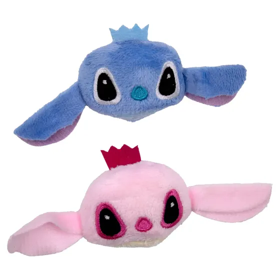 Pelucia Stitch E Angel 55Mm Em Poliester Com 12 Pecas
