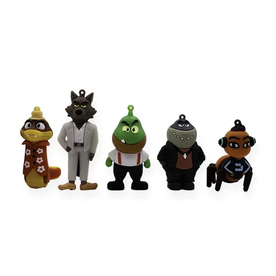 Pingentes The Bad Guys 65Mm Emborrachado Com 12 Pecas