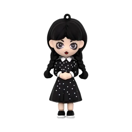 Pingente Wandinha 73Mm Emborrachado Com 12 Pecas