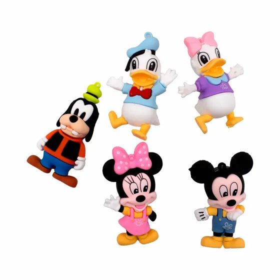 Pingentes Turma Do Mickey 60Mm Emborrachado Com 10 Pecas