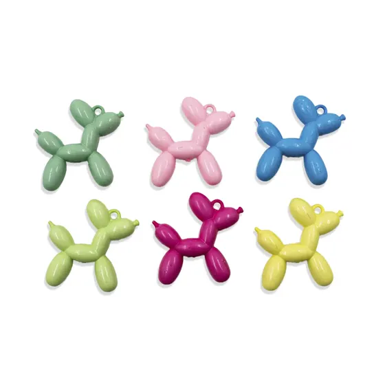Pingente Cachorro De Bexiga Leitoso 45Mm Em Acrilico