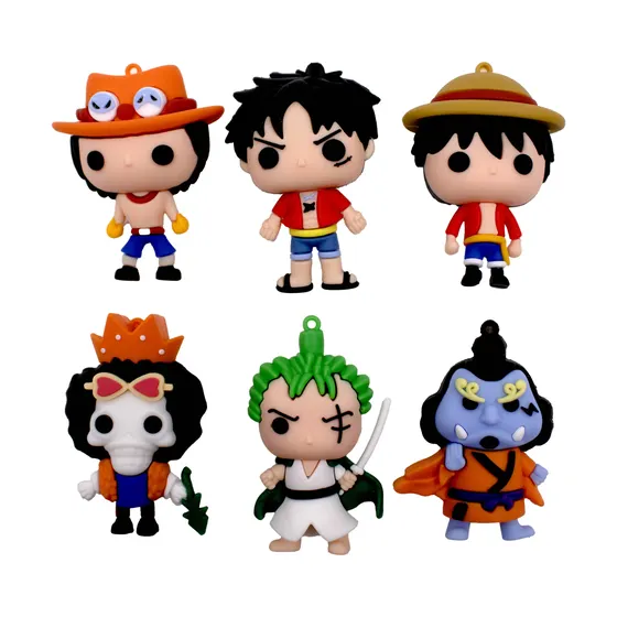 Pingente One Piece 65Mm Emborrachado Com 12 Pecas