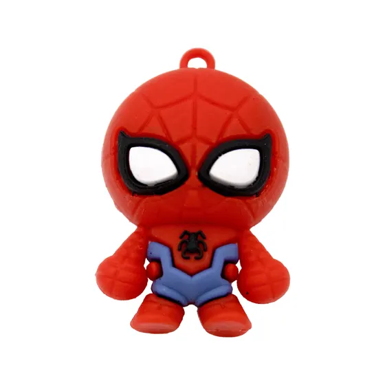 Pingente Homem Aranha 30X50Mm Emborrachado Com 12 Pecas