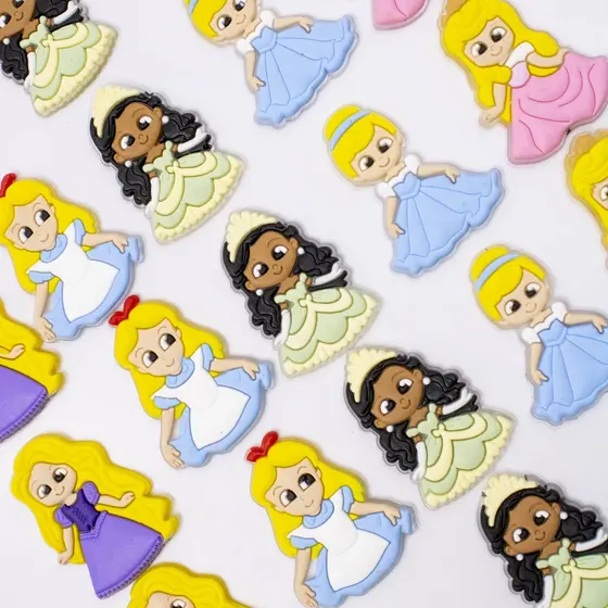 Kit Aplique Princesas 45Mm Emborrachado Com 50 Pecas