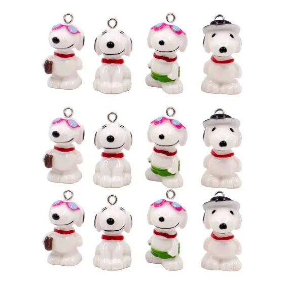 Pingente Snoopy Expressoes 30Mm Em Resina Com 30 Pecas