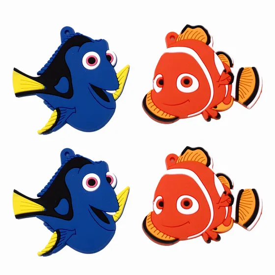 Pingente Procurando Nemo 60Mm Emborrachado Com 12 Pecas